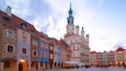 Poznań Town Hall showing a square or plaza and heritage elements