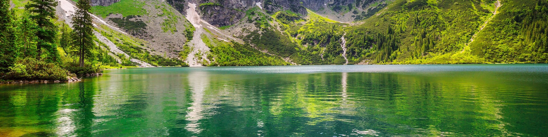Beautiful Eye of the Sea lake in Tatra mountains, Poland