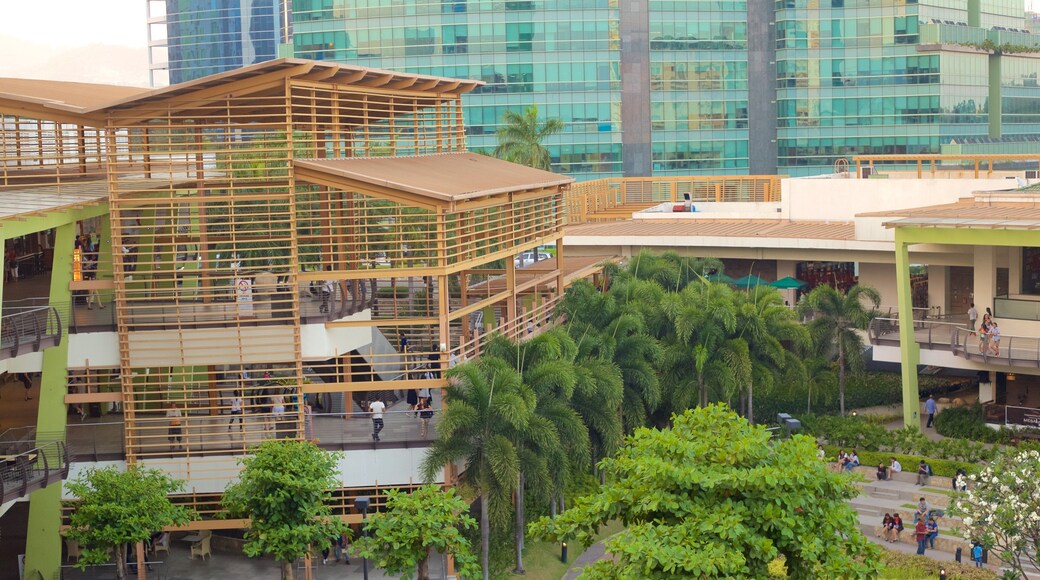 Ayala Center which includes a garden and modern architecture