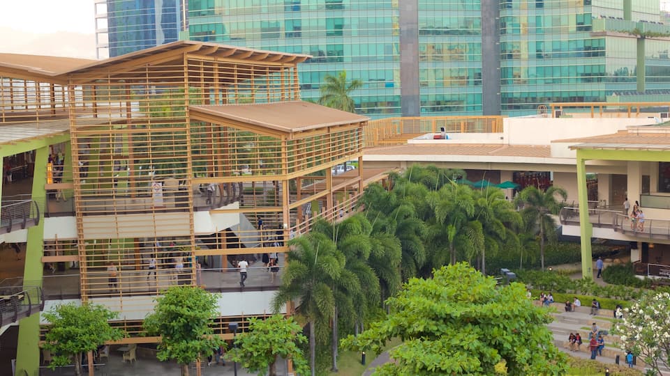 Ayala Center showing a garden and modern architecture