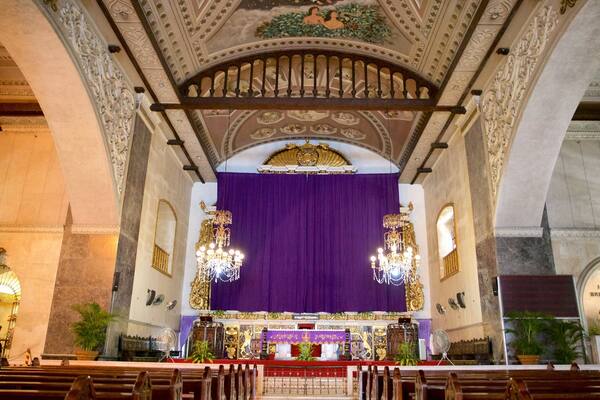 Basilica of the Holy Child which includes religious aspects, a church or cathedral and interior views