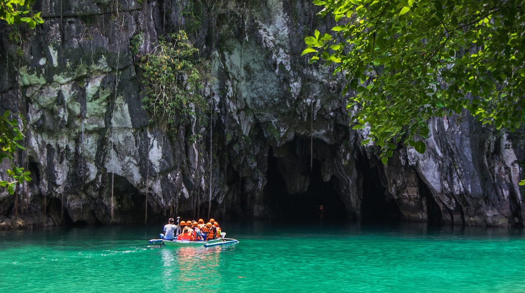 Puerto Princesa, Palawan, Philippines - 03 of March 2018:
Beautiful lagoon, the beginning of the longest navigable underground river
in the world.