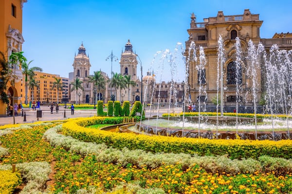 Plaza de Armas in Lima city, Peru
