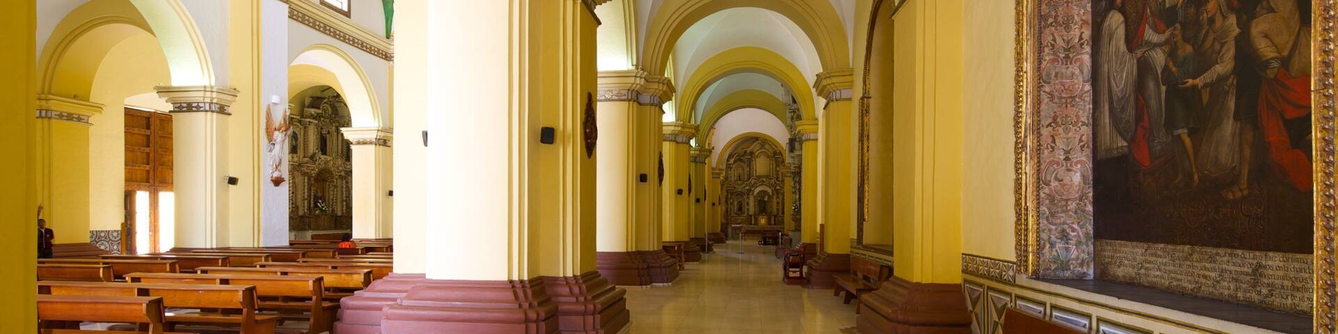Trujillo Cathedral showing a church or cathedral and interior views