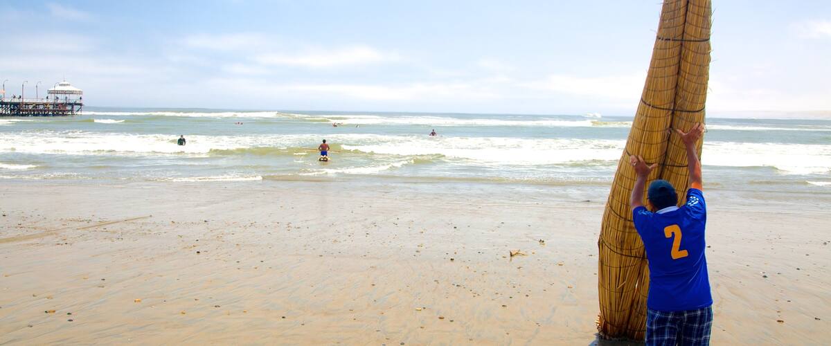Huanchaco Beach featuring a beach