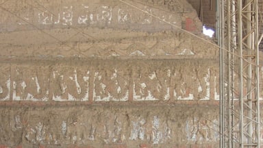 These friezes once covered the entirety of these huge temples and must have been stunning. Amazing to think they have been buried under sand for centuries. There is a huge hole in the side where the Spanish took the treasures out from inside. Many people never explore much beyond Machu Pichu...Peru's history is so much richer than this.
