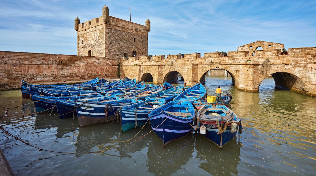 Sqala du Port, a defensive tower at the fishing port of Essaouira,