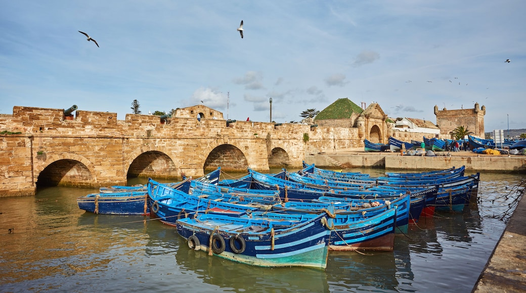 Sqala du Port, a defensive tower at the fishing port of Essaouira,