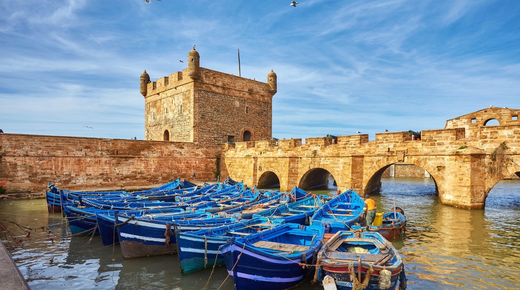 Sqala du Port, a defensive tower at the fishing port of Essaouira,