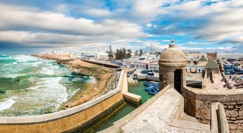 Landscape with old fortress and fishing port of Essaouira, Morocco