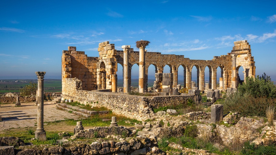 View of the Basilica, Volubilis, Morocco