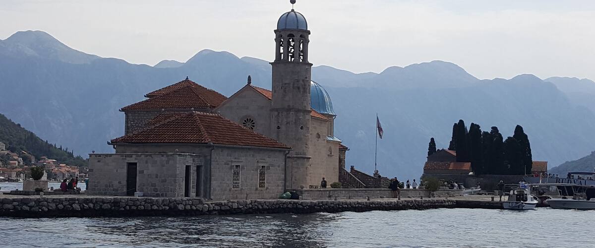 This church is located on a human-made island located in the Bay of Kotor. It is said that the church was built after a fisherman found an image of Mother Mary on a stone.
-2018