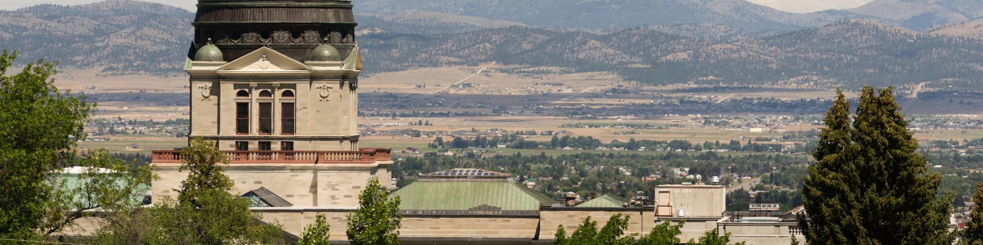 Panoramic View Capital Dome Helena Montana State Building