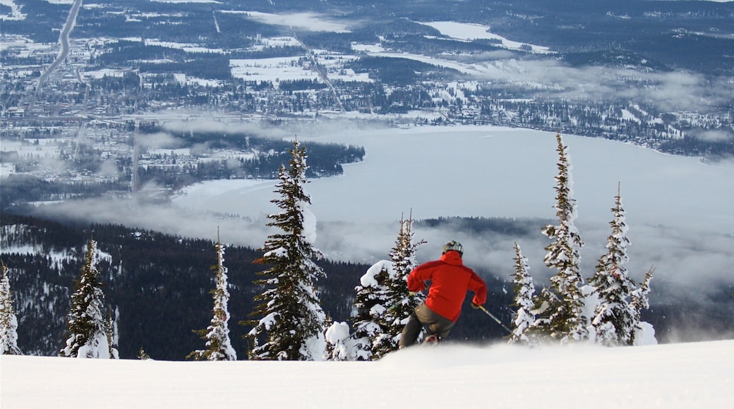 Khu Trượt tuyết Núi Whitefish cho thấy trượt tuyết, tuyết và phong cảnh