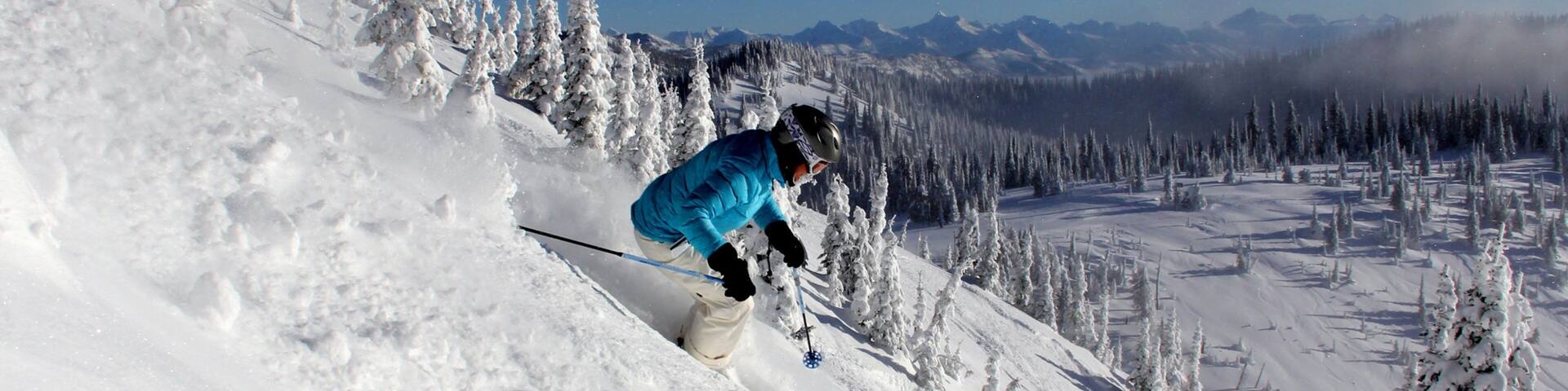 Whitefish Mountain Ski Resort which includes snow and snow skiing