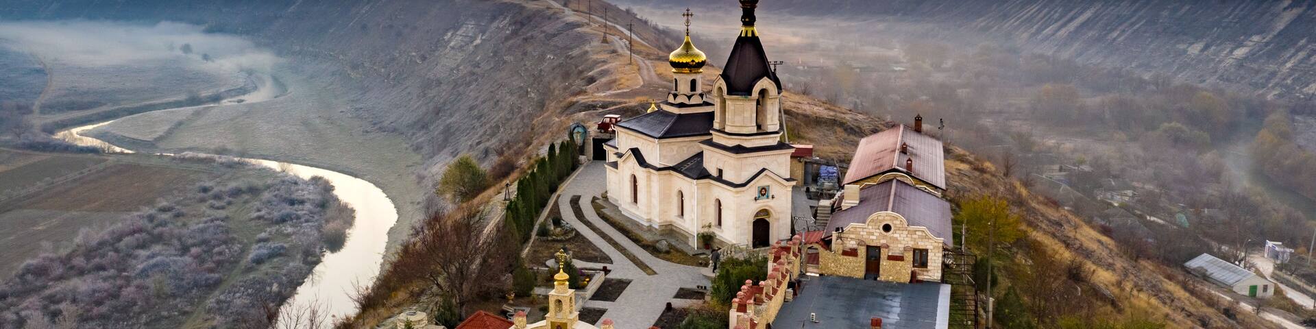 Old Orhei Monastery at sunrise in Moldova Republic, Shutterstock ID 1226633197, Purchase Order: SP-1801 , Order Number: SP-1801 Air Moldova 2019 Campaign, Client/Licensee: Media Solutions, Other: Bria