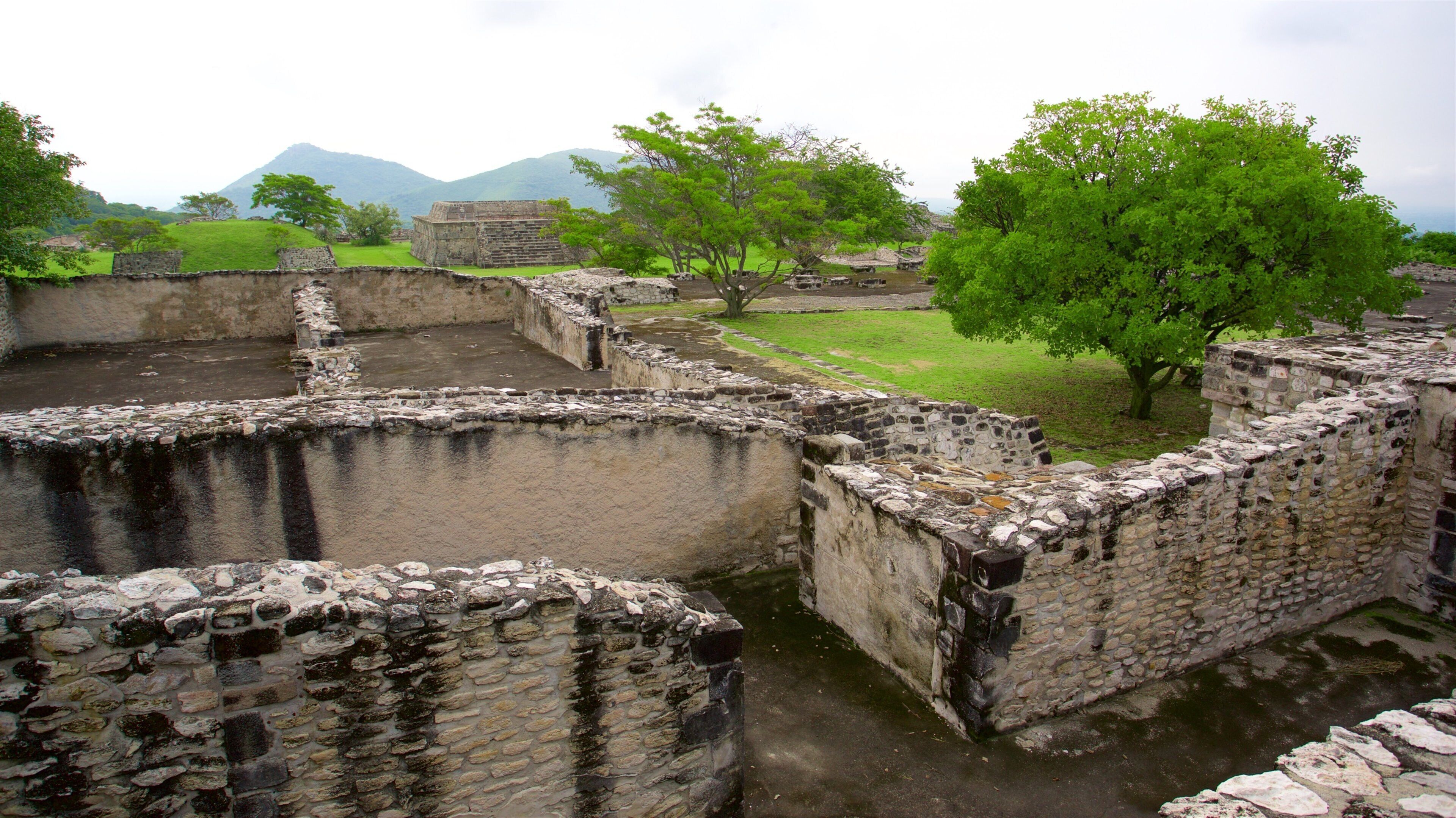 Archaeological Monuments Zone of Xochicalco featuring a park and building ruins
