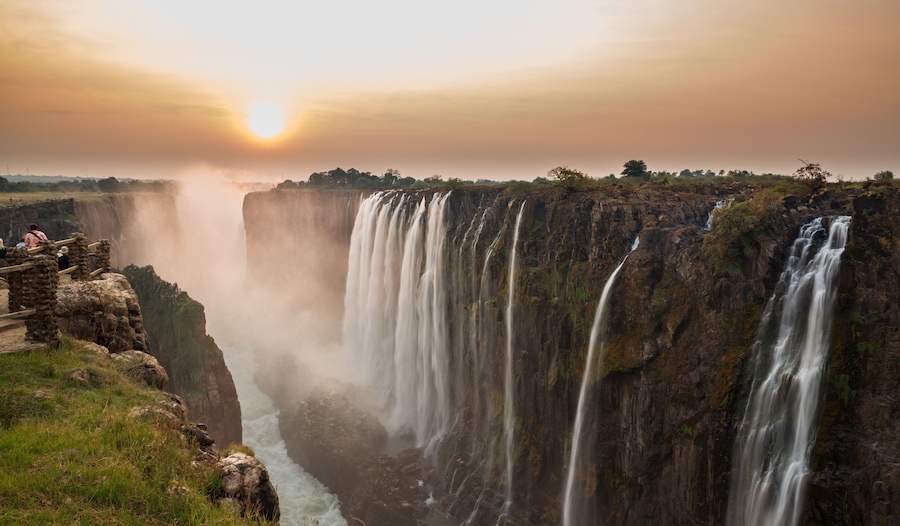 Victoria Falls sunset