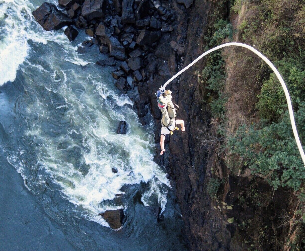 I celebrated my fiftieth birthday by jumping off the Victoria Falls Bridge. It's no longer one of the highest bungee jumps in the world, but that didn't make it any less intimidating. And it's a spectacular location to do it.