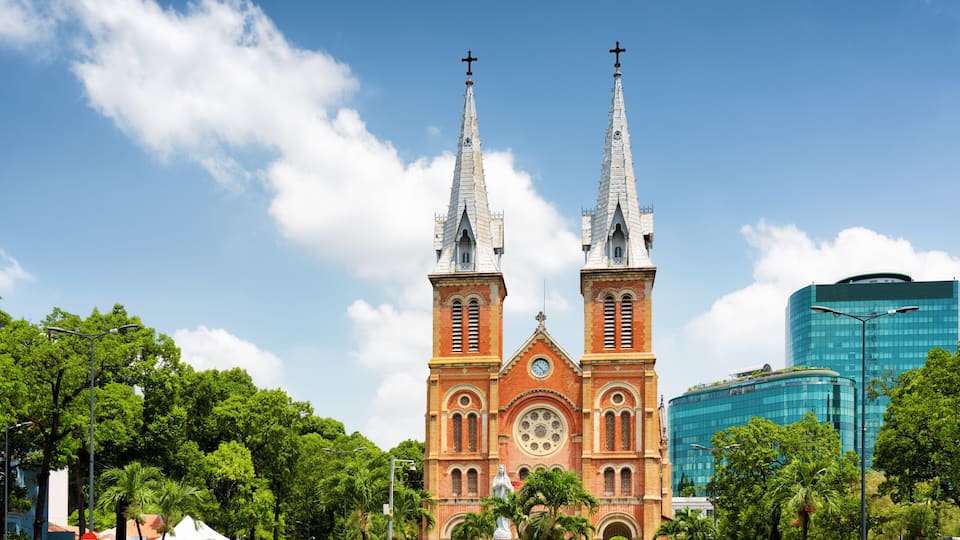 Saigon Notre-Dame Cathedral Basilica in Ho Chi Minh, Vietnam