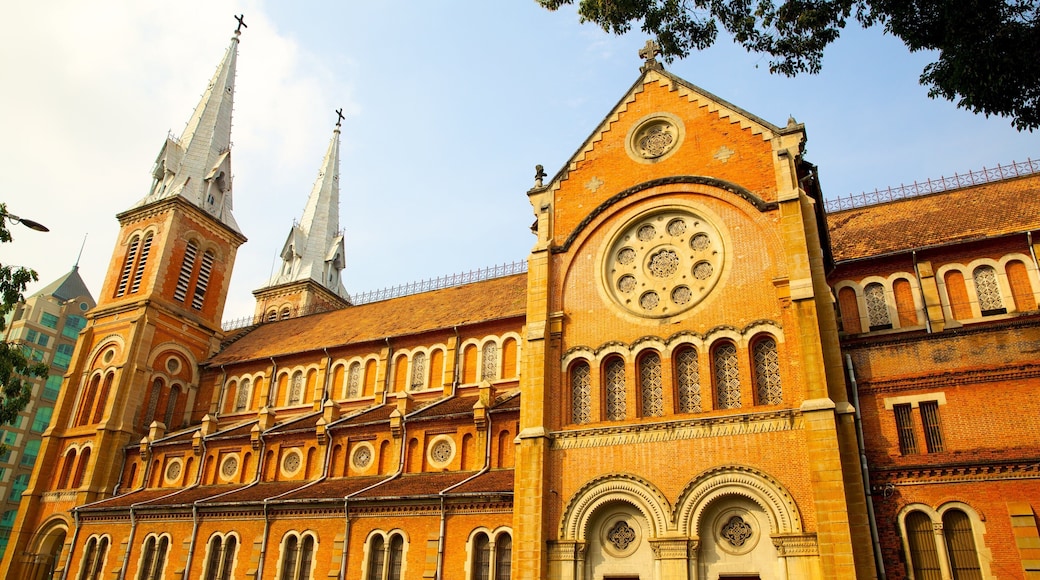 Ho Chi Minh City Notre Dame Cathedral featuring religious elements, a church or cathedral and a city