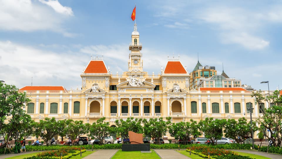Facade of the Ho Chi Minh City Hall, Vietnam
