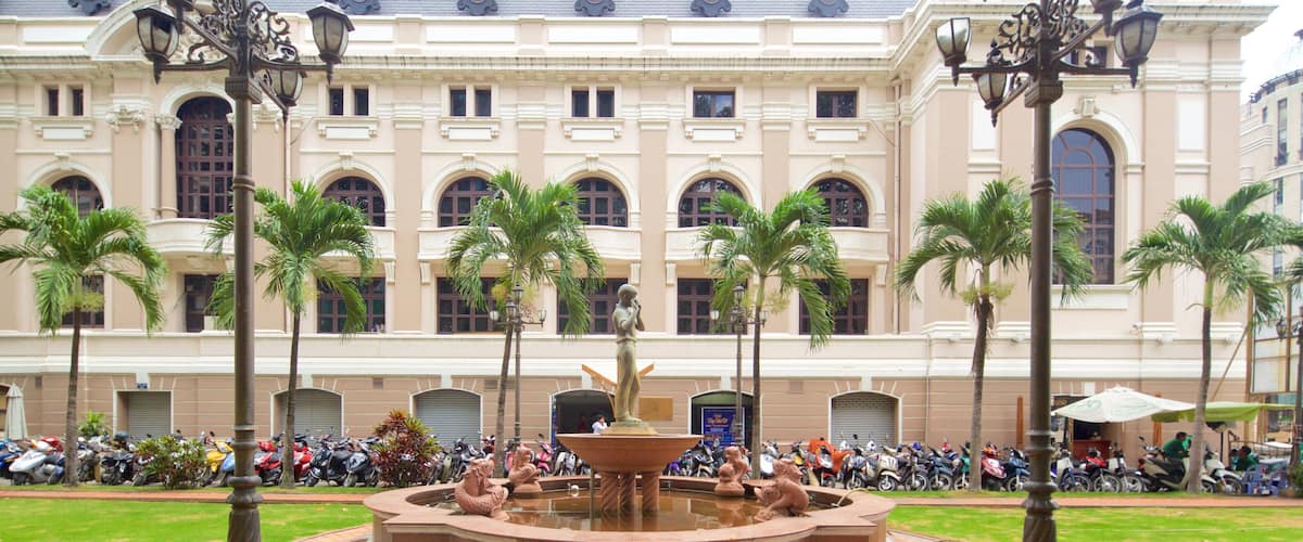 Opera House featuring a fountain and heritage architecture