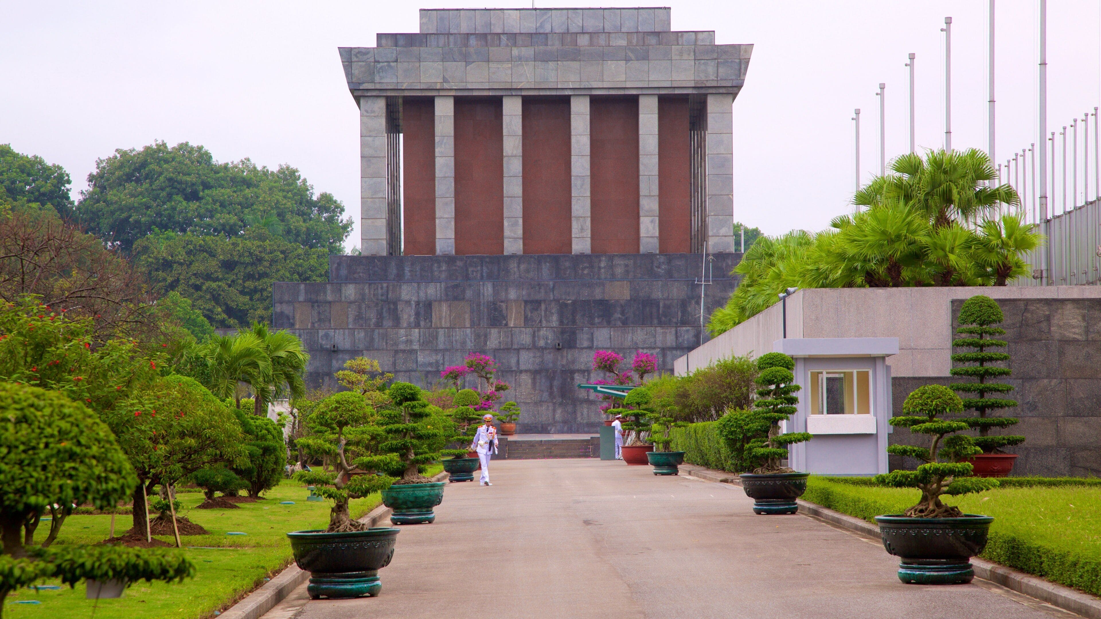 Ho Chi Minh Mausoleum which includes a park and heritage architecture