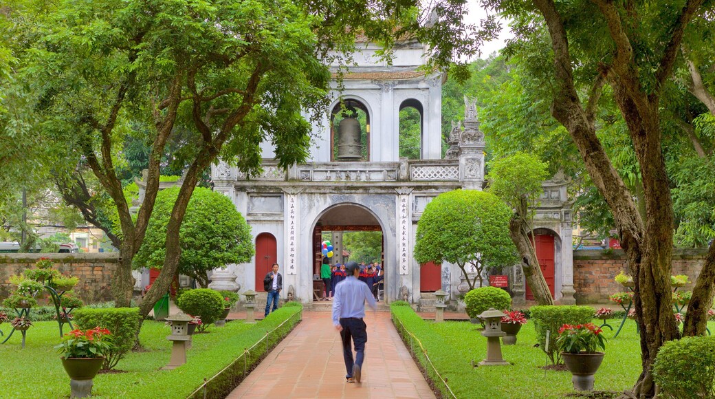 Temple of Literature which includes a temple or place of worship and a park