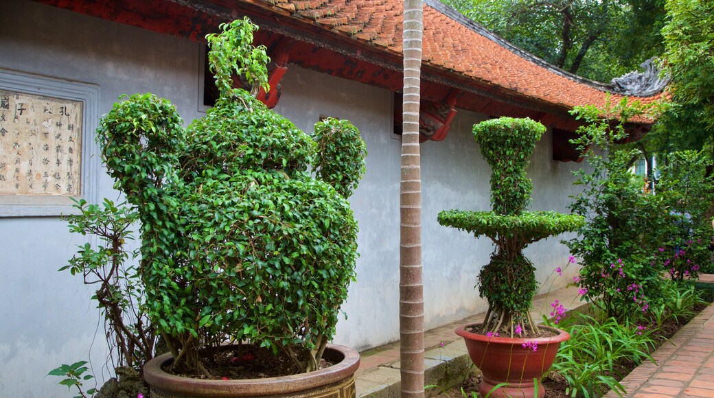 Litteraturens tempel som viser hage og tempel eller hellig sted