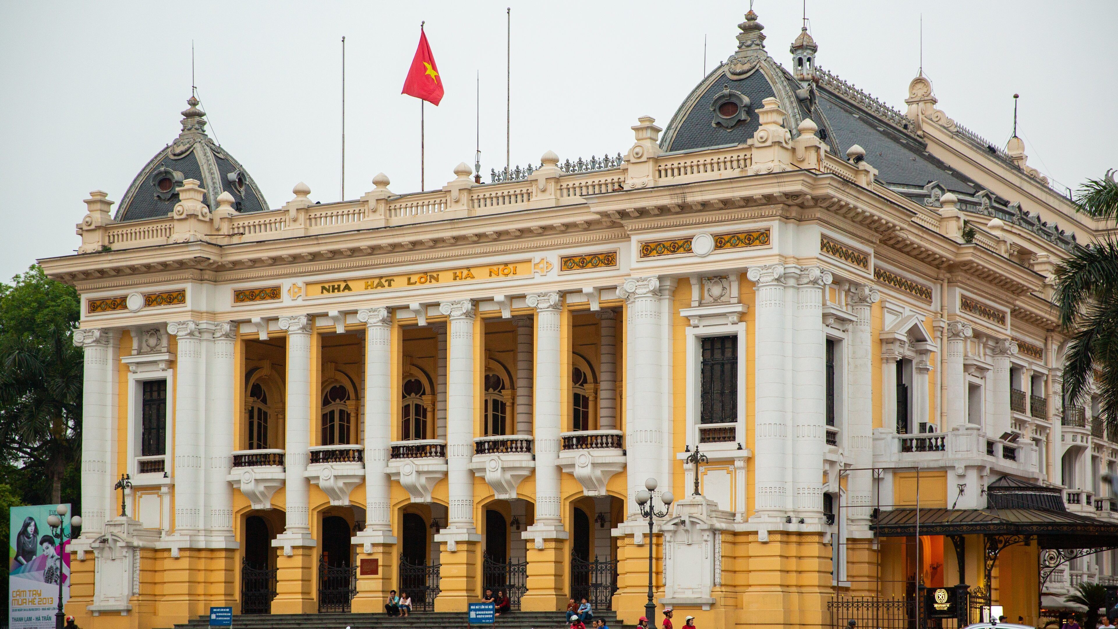 Hanoi Opera House which includes heritage architecture