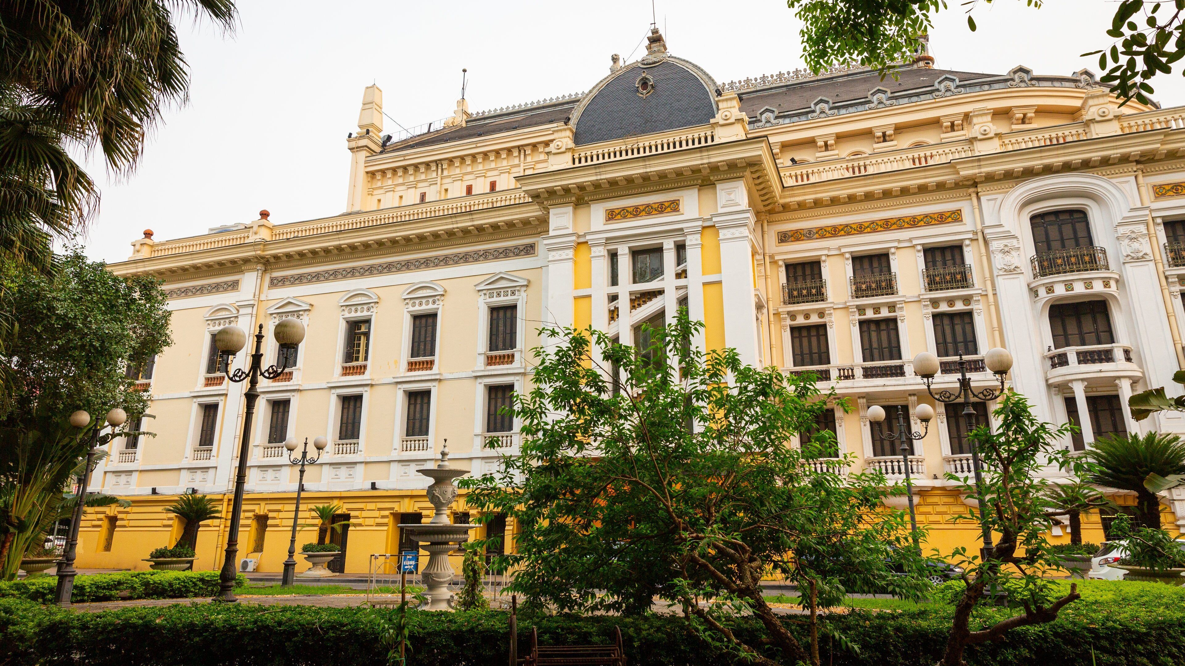 Hanoi Opera House which includes heritage architecture