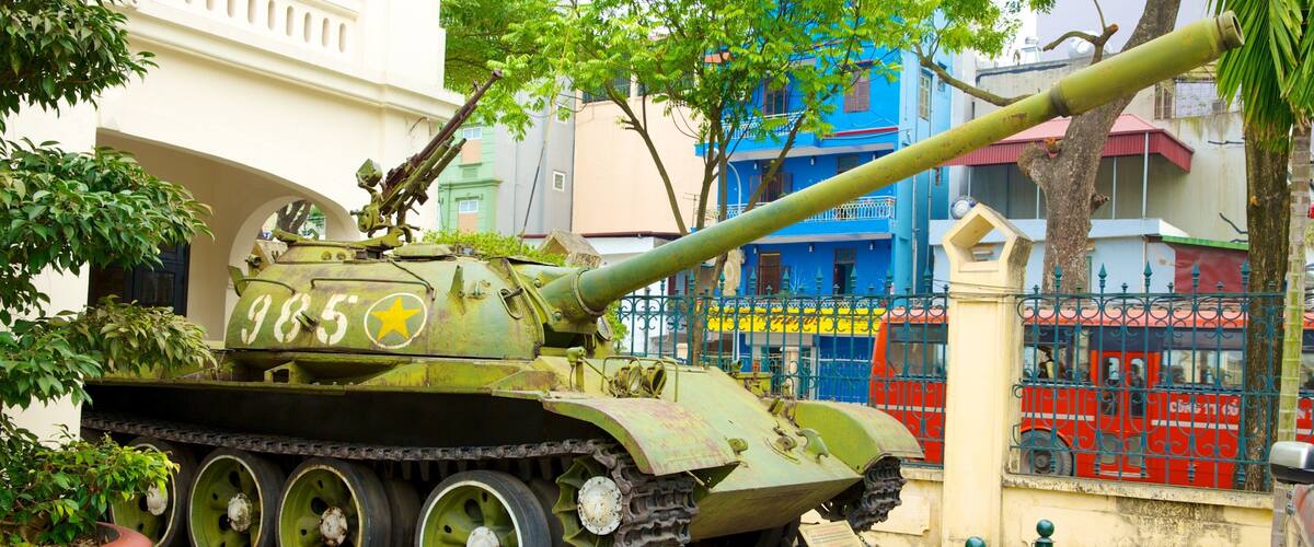 Hanoi War Museum showing military items