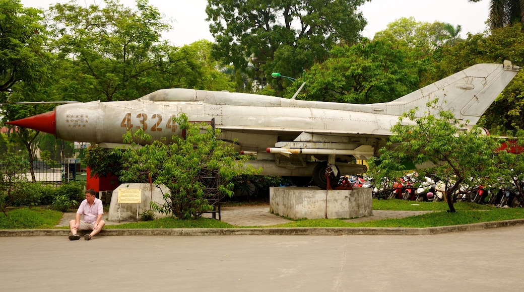 Hanoi War Museum which includes military items and aircraft as well as an individual male
