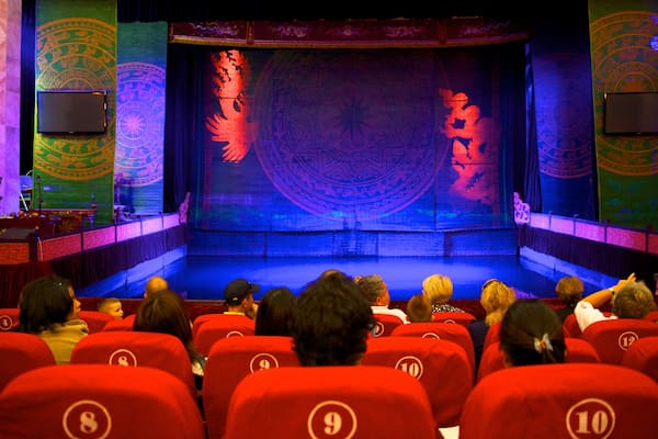 Thang Long Water Puppet Theatre which includes interior views, theatre scenes and performance art