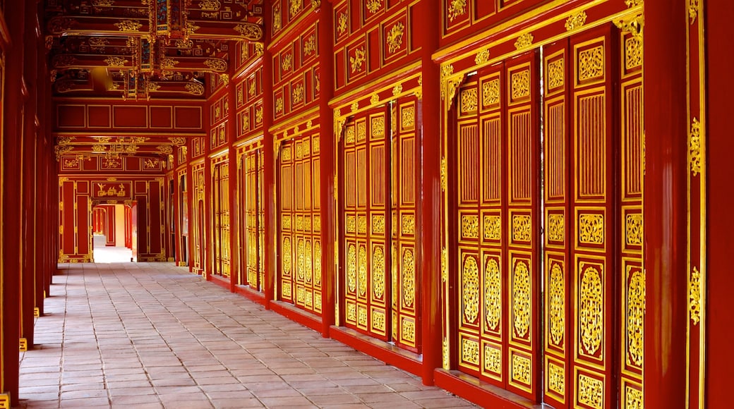 Imperial City featuring a temple or place of worship, heritage architecture and interior views