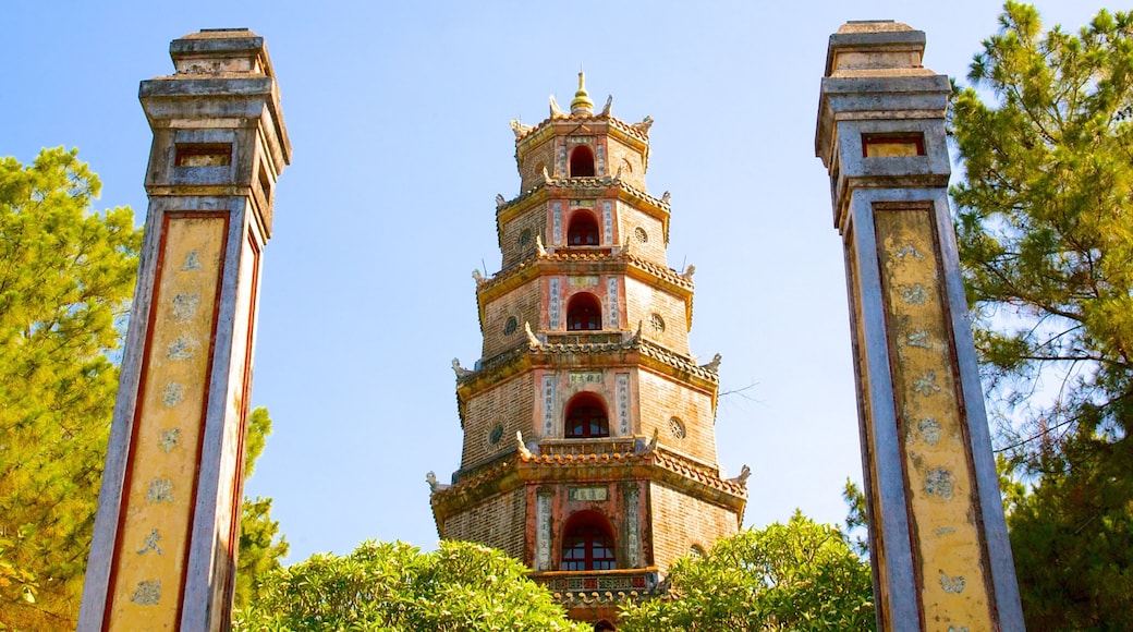 Thien Mu Pagoda featuring a temple or place of worship and heritage architecture