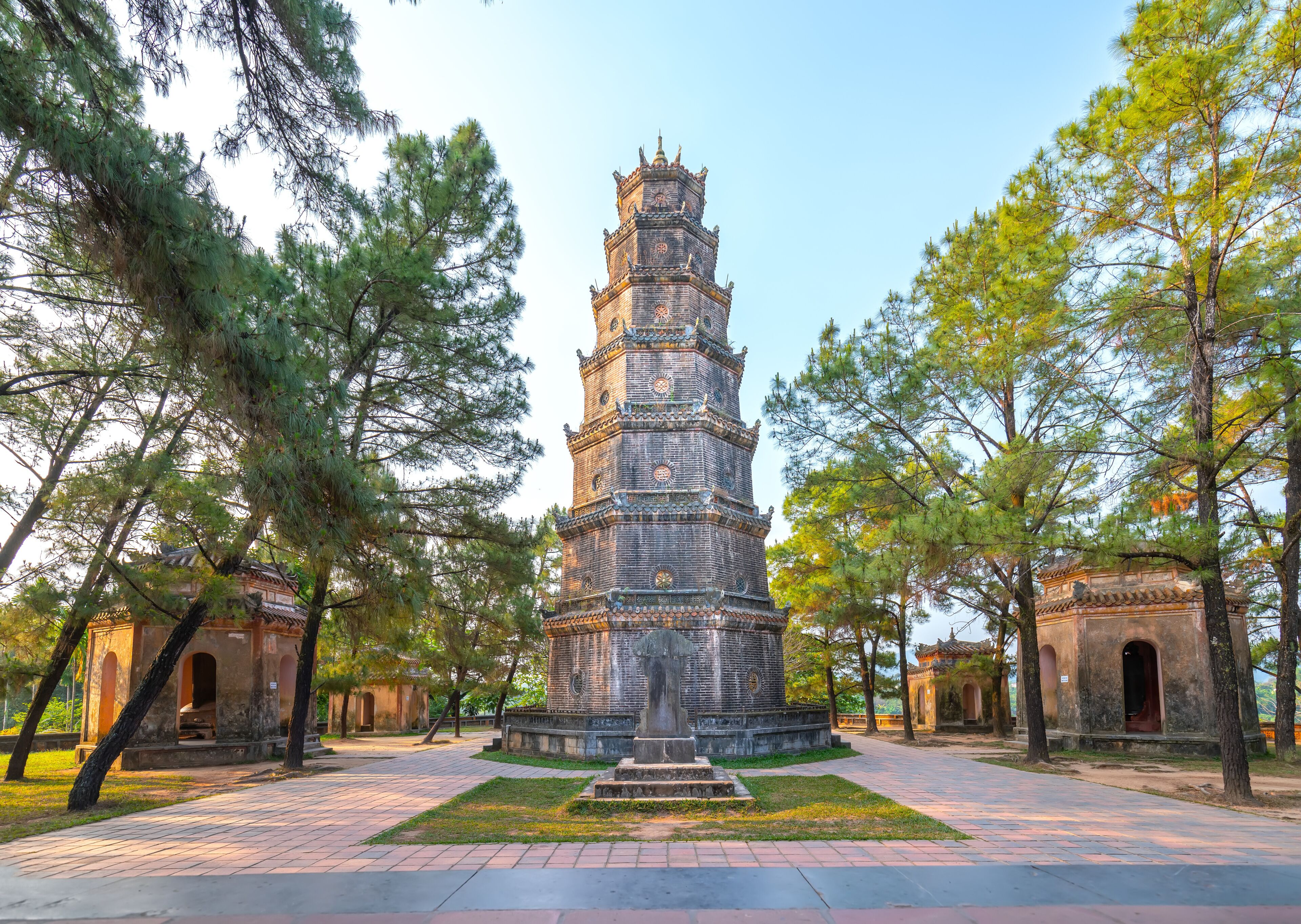 Thien Mu Pagoda in Hue City, Vietnam. This is the ancient temples from the 19th century to date and also the spiritual tourist attractions in Hue, Vietnam