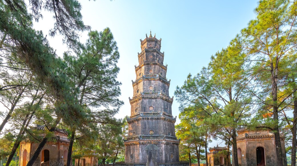 Thien Mu Pagoda in Hue City, Vietnam. This is the ancient temples from the 19th century to date and also the spiritual tourist attractions in Hue, Vietnam