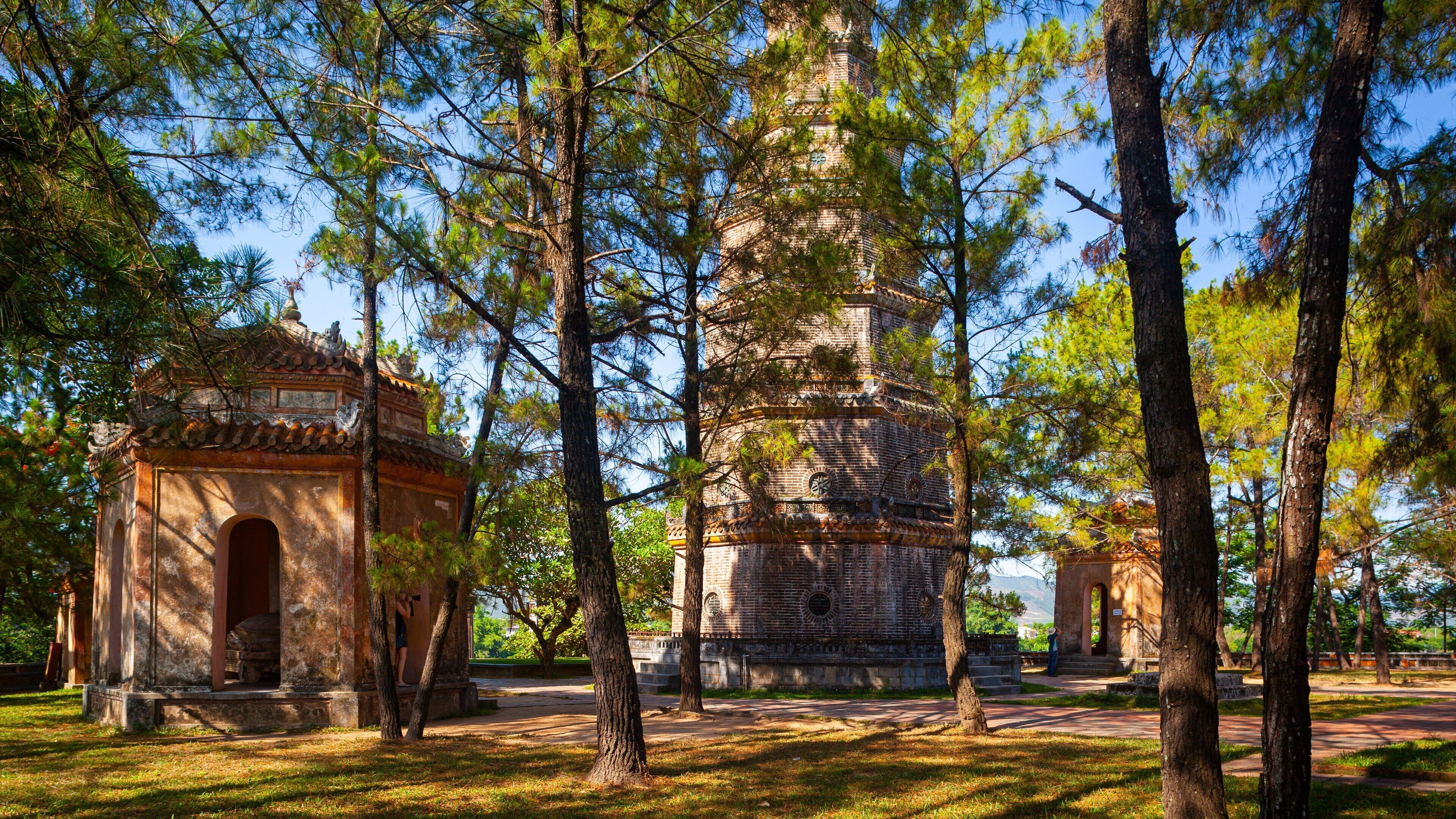 Thien Mu Pagoda featuring heritage elements