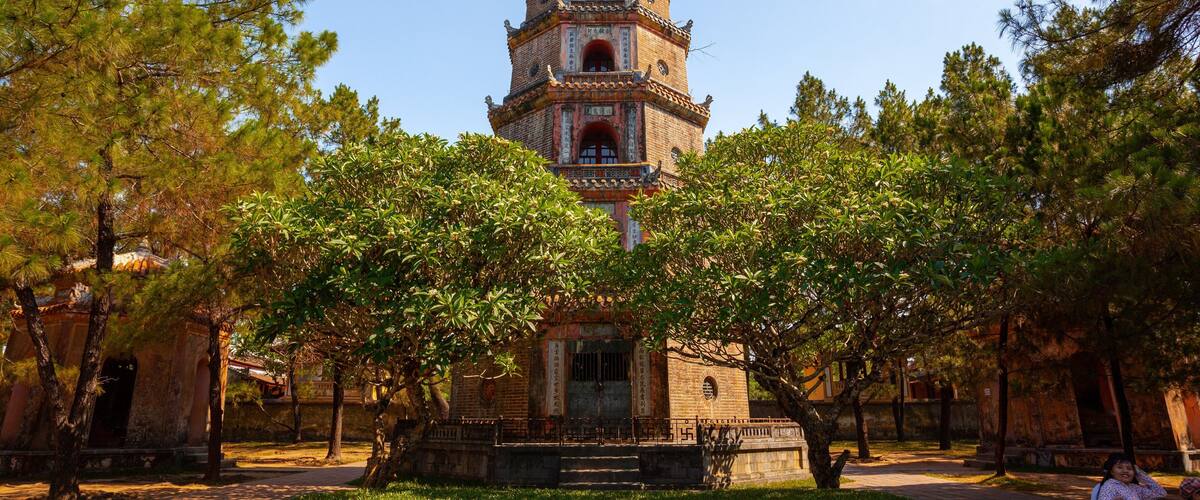 Thien Mu Pagoda featuring heritage architecture