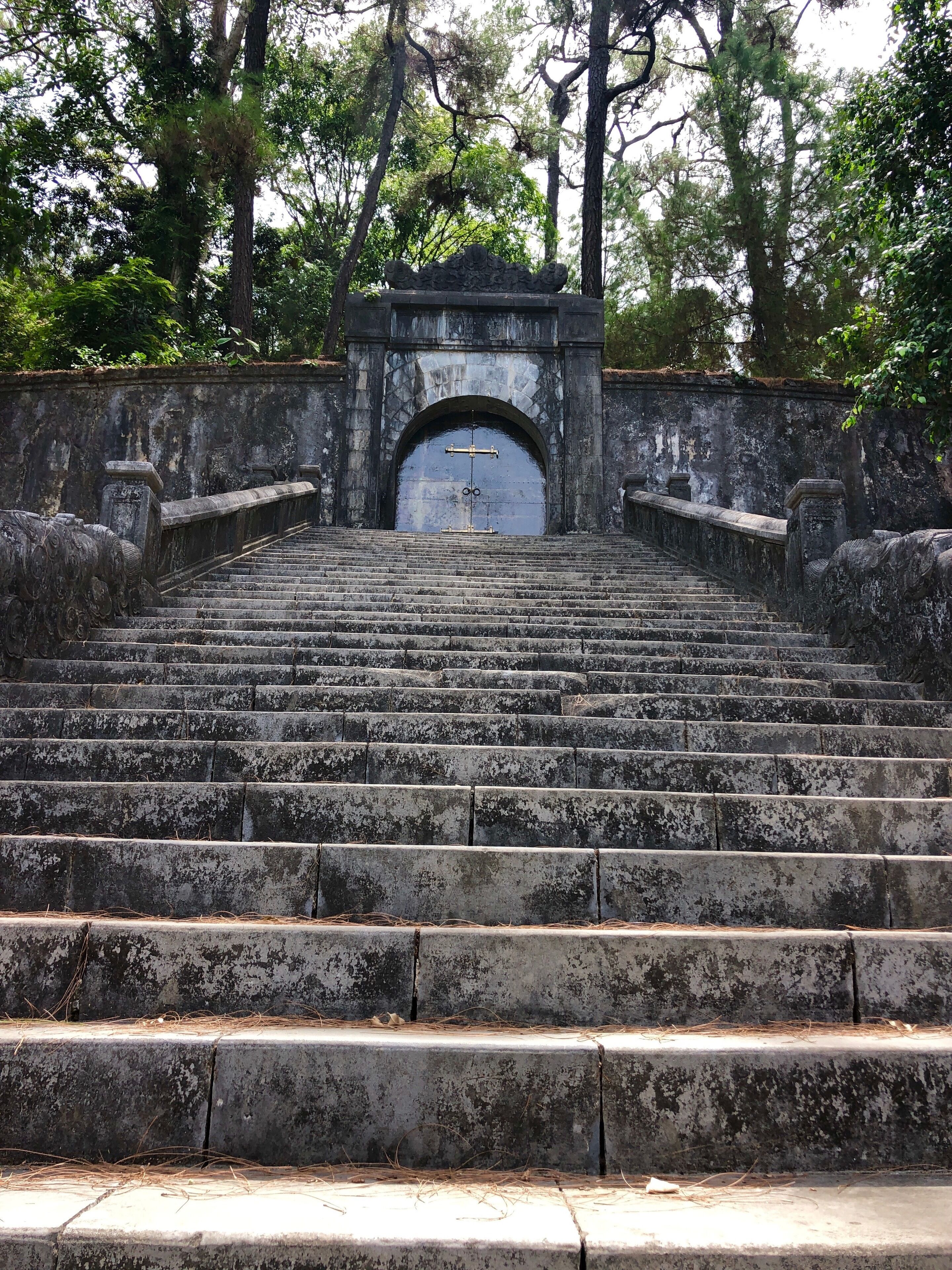 The actual tomb is behind this gated wall. Only open once a month
