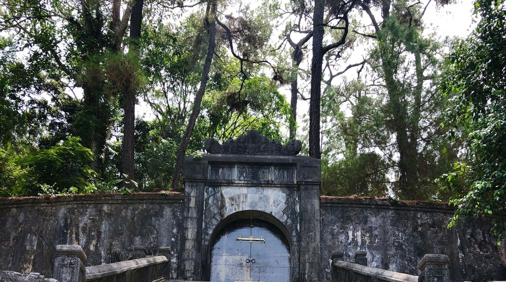 The actual tomb is behind this gated wall. Only open once a month