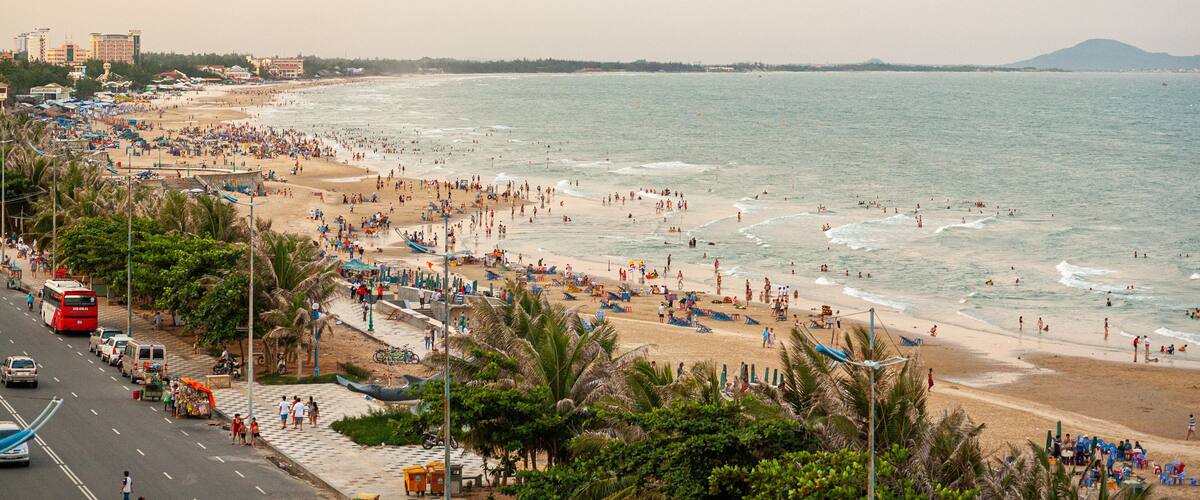 Back Beach featuring a sunset, landscape views and general coastal views