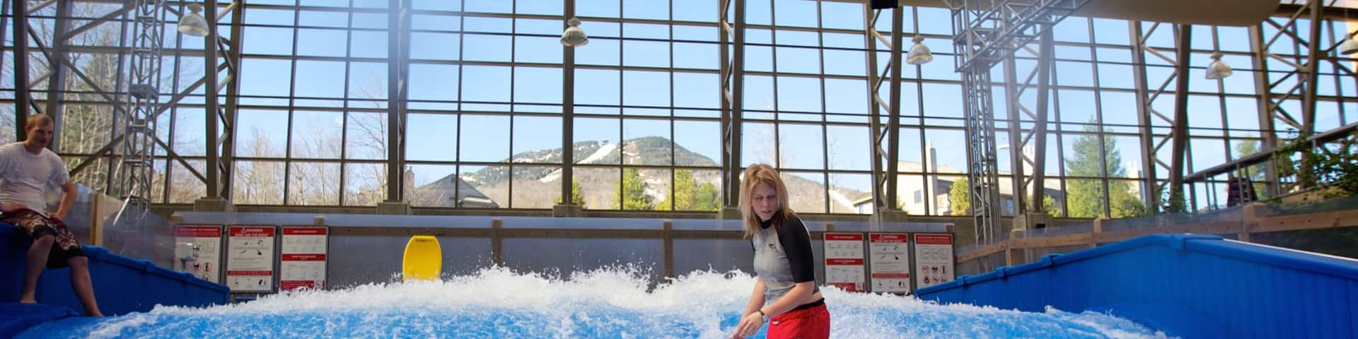 Jay Peak Ski Resort showing rides as well as an individual femail