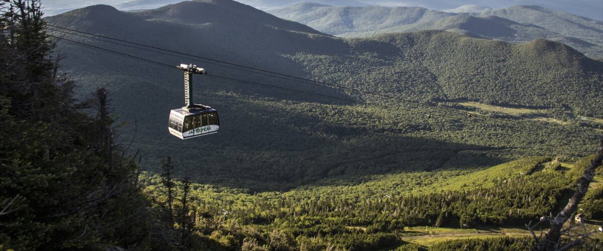 A cable car at Jay Peak.