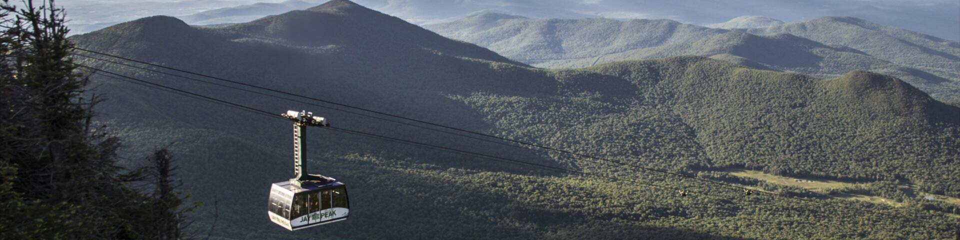 A cable car at Jay Peak.