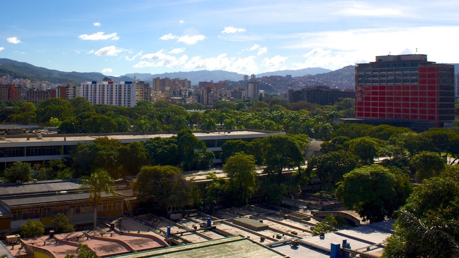 Central University of Venezuela which includes skyline and a city