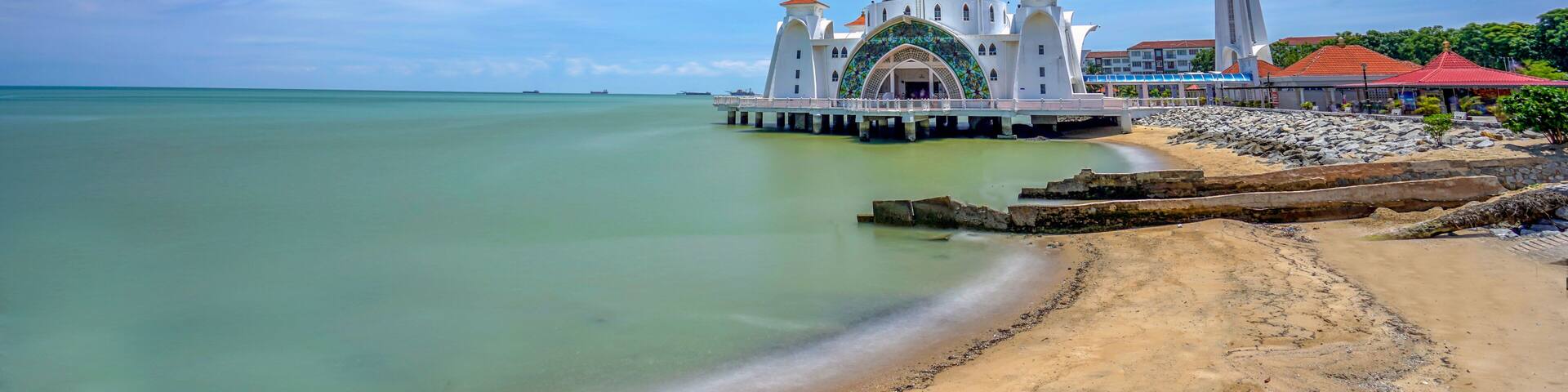 Malacca Straits Mosque (Masjid Selat Melaka), Malacca, Malaysia