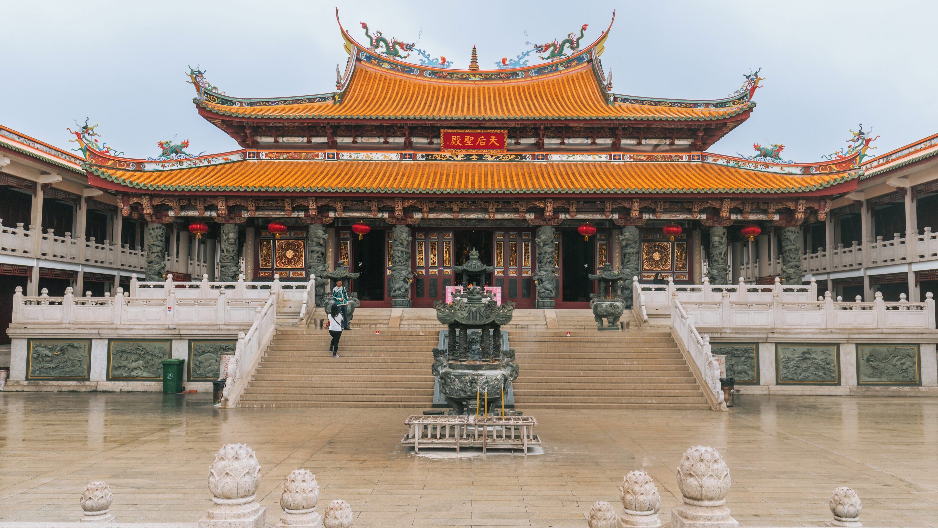 Explore A-Ma Cultural Village in Macau SAR, showcasing stunning architecture and rich heritage with vibrant colors and intricate details